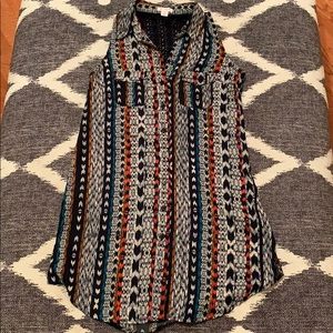 Sleeveless Button Down Dress